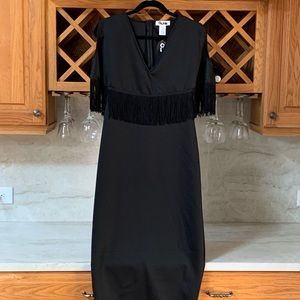 Black Hold You In Style Dress w/Fringe